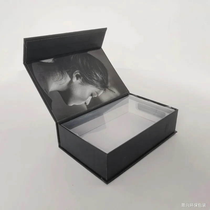 Hang-tab flip carton with die-cut handle