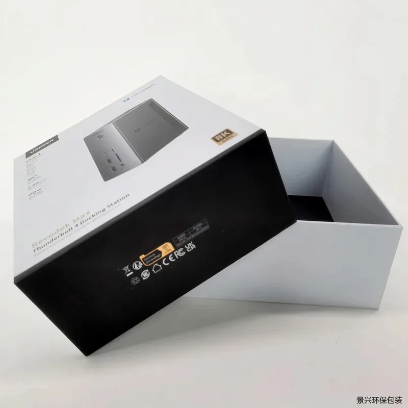 Lid-and-base box with die-cut window