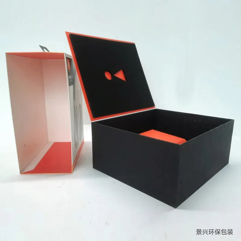Flip carton with foam headband fitment